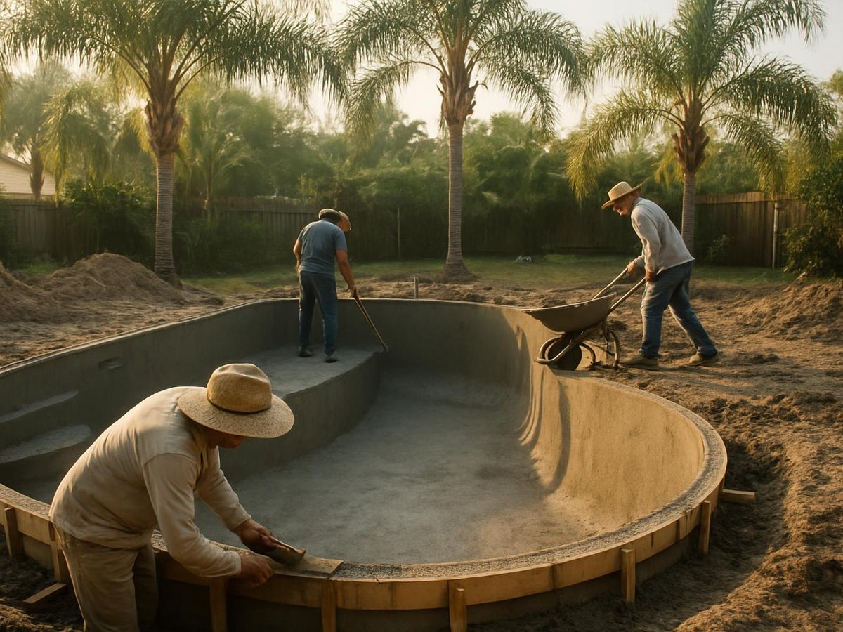 Tavora Pool Construction work in Stuart
